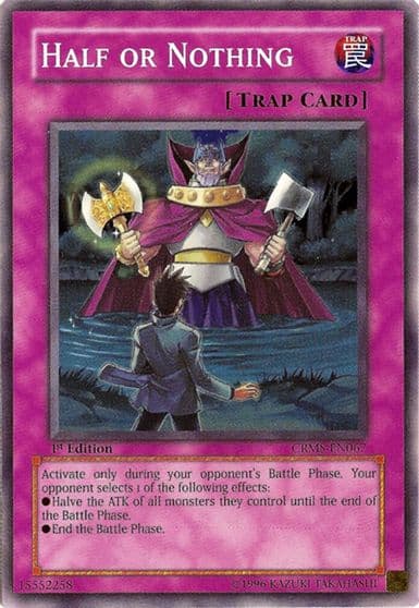 Half or Nothing Crimson Crisis Yu-Gi-Oh! card
