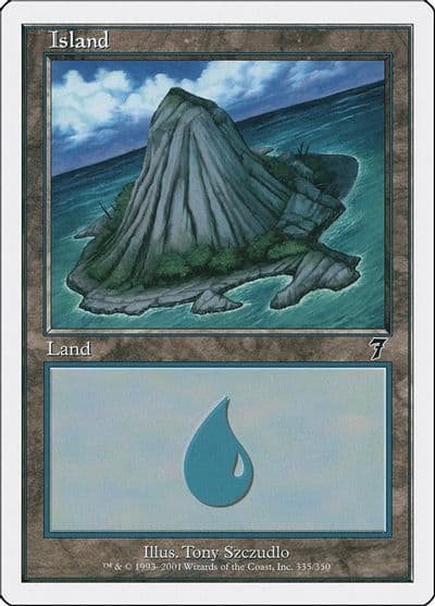 Island 335 7th Edition Magic card