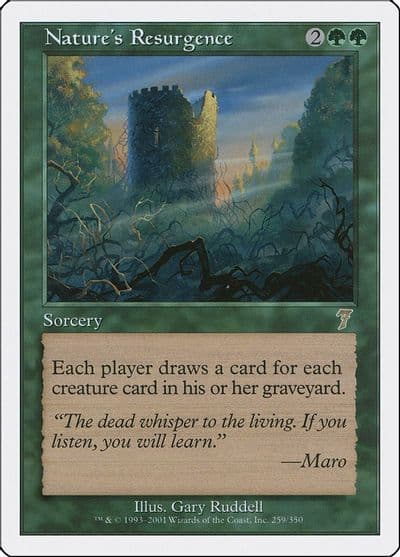 Natures Resurgence 7th Edition Magic card