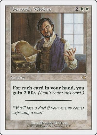 Gerrards Wisdom Starter 1999 Magic card
