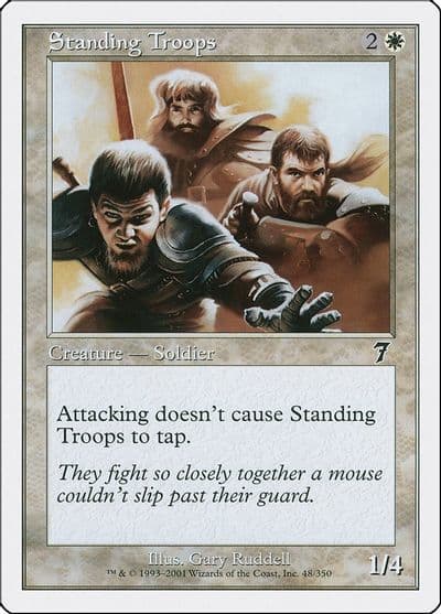 Standing Troops 7th Edition Magic card