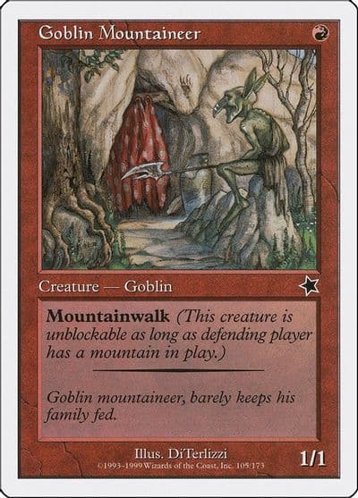 Goblin Mountaineer Starter 1999 Magic card