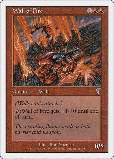 Wall of Fire 7th Edition Magic card