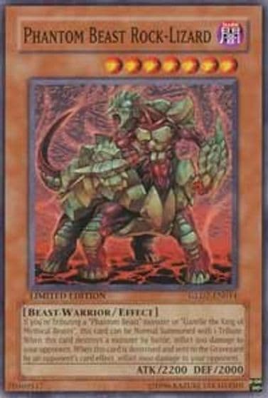 Phantom Beast Rock Lizard Gold Series 2009 Yu-Gi-Oh! card
