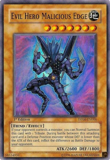 Evil Hero Malicious Edge Duelist Pack 6: Jaden Yuki 3 Yu-Gi-Oh! card