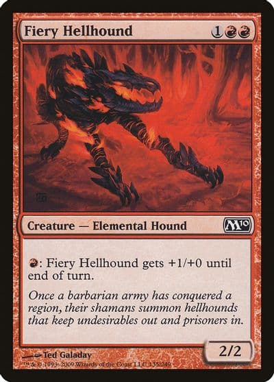 Fiery Hellhound Magic 2010 (M10) Magic card