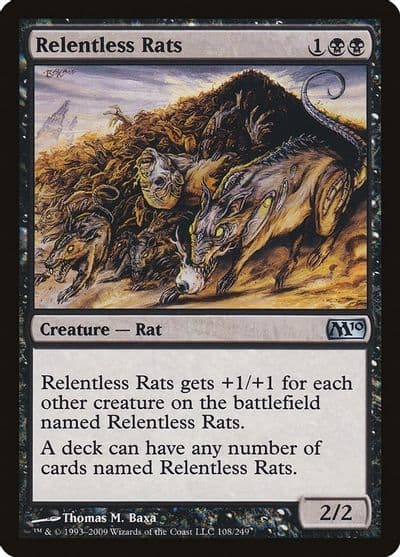 Relentless Rats Magic 2010 (M10) Magic card