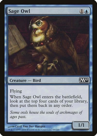 Sage Owl Magic 2010 (M10) Magic card