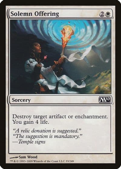 Solemn Offering Magic 2010 (M10) Magic card