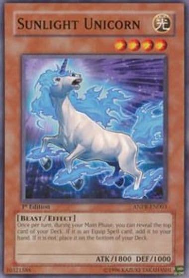 Sunlight Unicorn Ancient Prophecy Yu-Gi-Oh! card