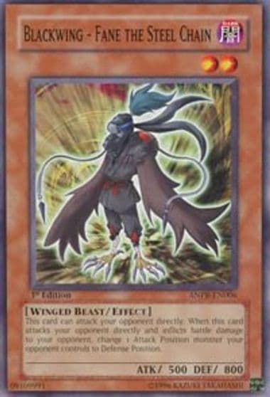 Blackwing Fane the Steel Chain Ancient Prophecy Yu-Gi-Oh! card