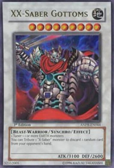 XX Saber Gottoms Ancient Prophecy Yu-Gi-Oh! card