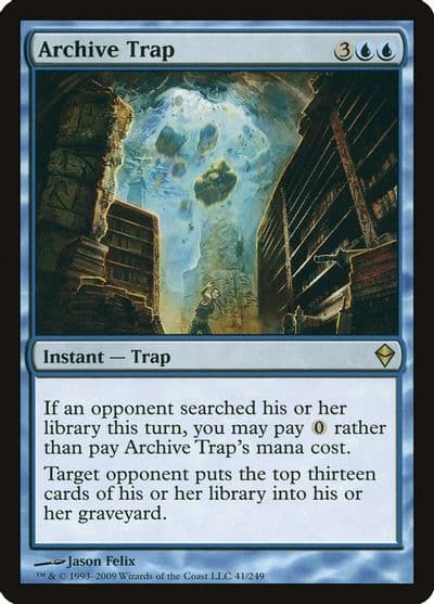 Archive Trap Zendikar Magic card