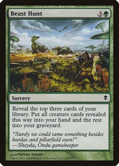 Beast Hunt Zendikar Magic card