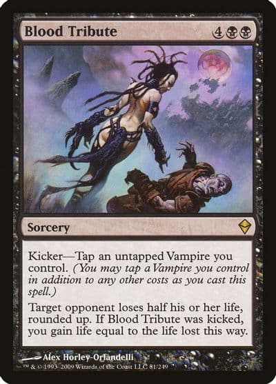 Blood Tribute Zendikar Magic card