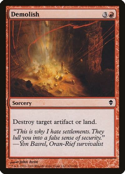 Demolish Zendikar Magic card