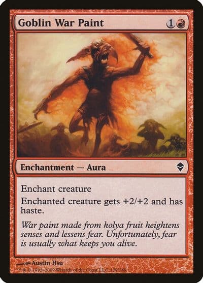 Goblin War Paint Zendikar Magic card
