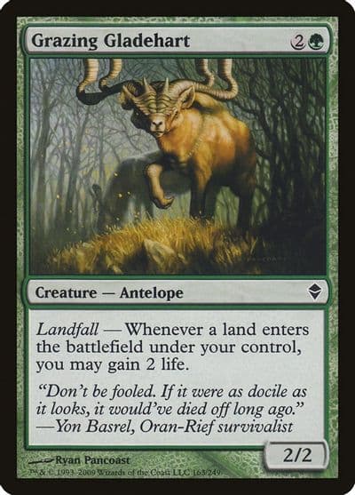 Grazing Gladehart Zendikar Magic card