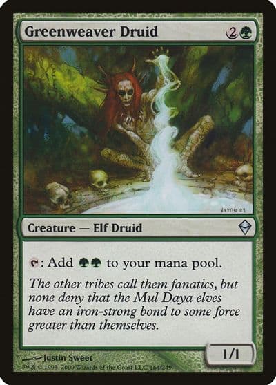 Greenweaver Druid Zendikar Magic card