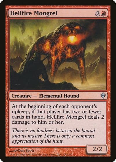 Hellfire Mongrel Zendikar Magic card