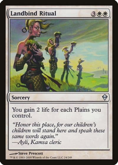 Landbind Ritual Zendikar Magic card