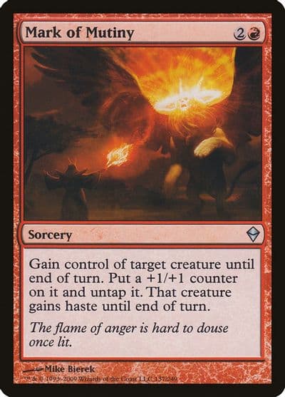 Mark of Mutiny Zendikar Magic card