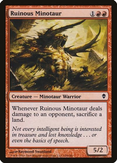 Ruinous Minotaur Zendikar Magic card