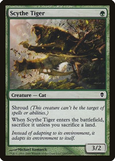 Scythe Tiger Zendikar Magic card