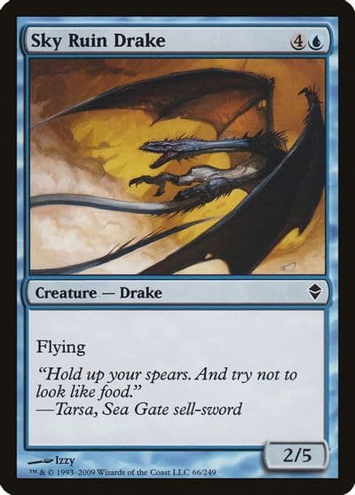 Sky Ruin Drake Zendikar Magic card