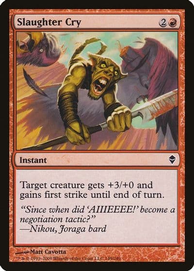 Slaughter Cry Zendikar Magic card