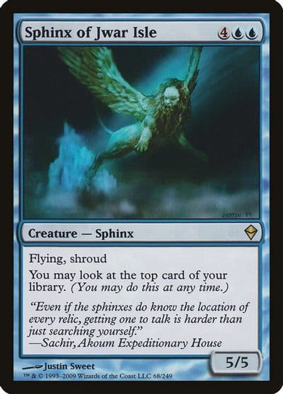 Sphinx of Jwar Isle Zendikar Magic card