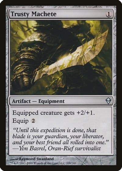 Trusty Machete Zendikar Magic card