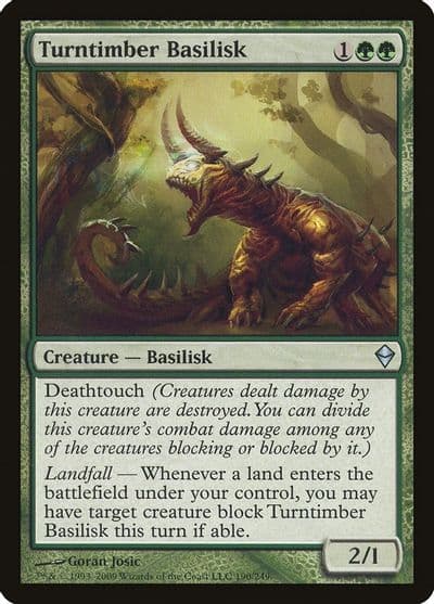 Turntimber Basilisk Zendikar Magic card