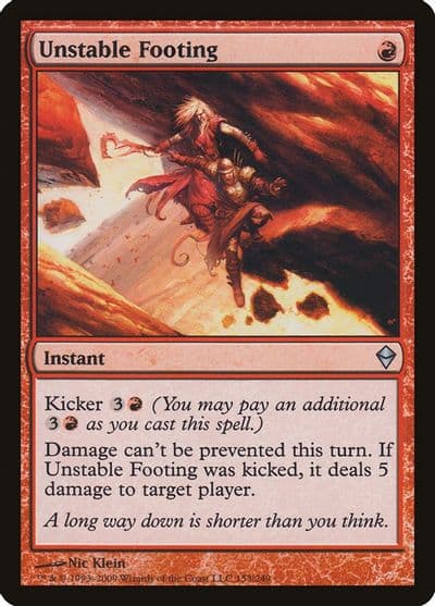 Unstable Footing Zendikar Magic card