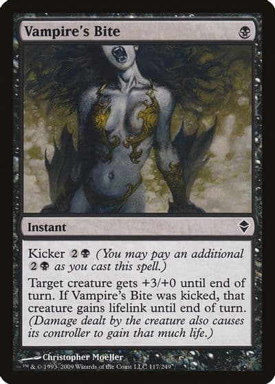 Vampires Bite Zendikar Magic card