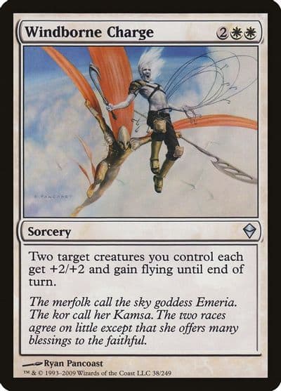 Windborne Charge Zendikar Magic card