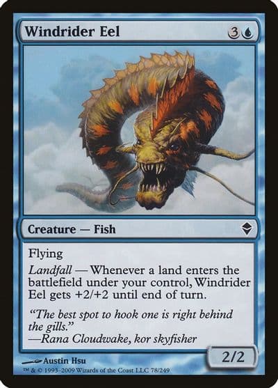 Windrider Eel Zendikar Magic card