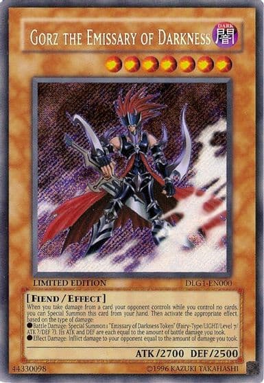 Gorz the Emissary of Darkness Dark Legends Yu-Gi-Oh! card