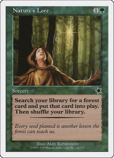 Natures Lore Starter 1999 Magic card