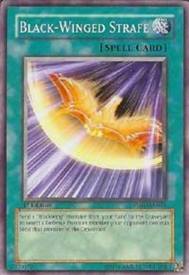 Black Winged Strafe The Shining Darkness Yu-Gi-Oh! card