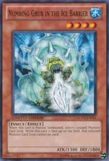 Numbing Grub in the Ice Barrier Gold Series 3 Yu-Gi-Oh! card