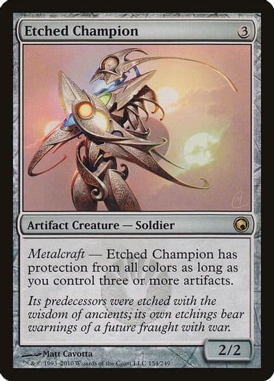 Etched Champion Scars of Mirrodin Magic card