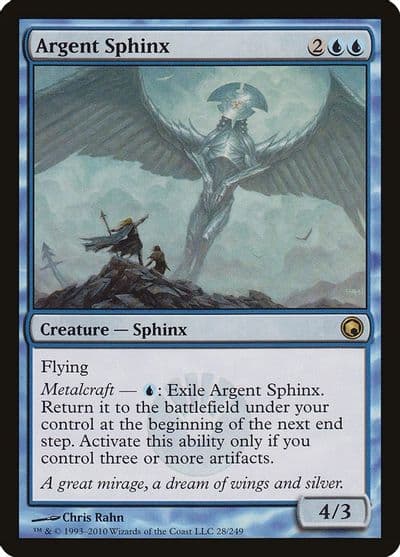 Argent Sphinx Scars of Mirrodin Magic card