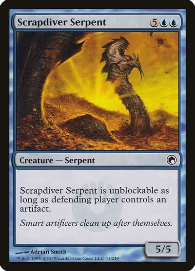 Scrapdiver Serpent Scars of Mirrodin Magic card