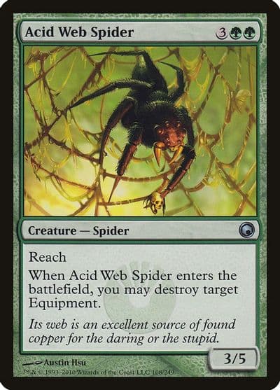 Acid Web Spider Scars of Mirrodin Magic card