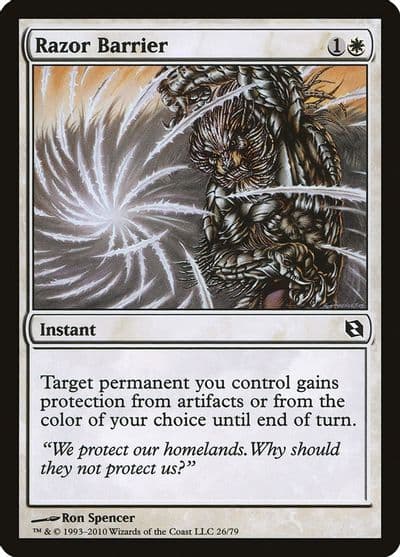 Razor Barrier Duel Decks: Elspeth vs. Tezzeret Magic card