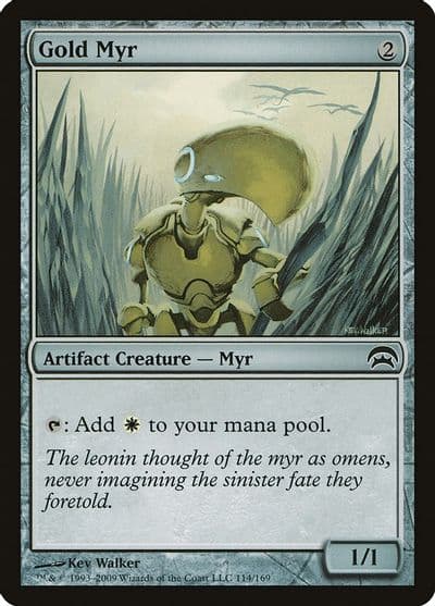 Gold Myr Planechase Magic card