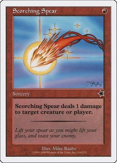 Scorching Spear Starter 1999 Magic card