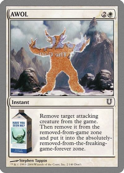 AWOL Unhinged Magic card