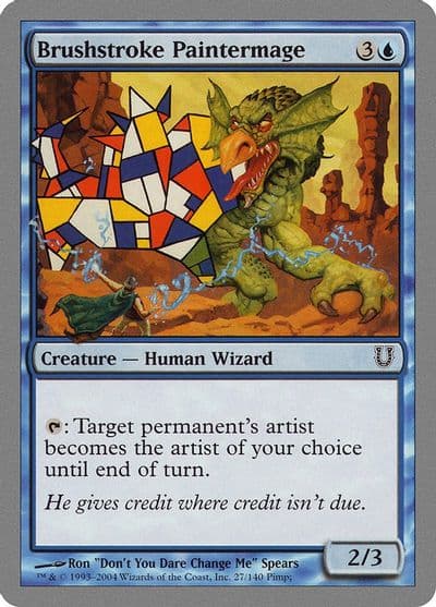Brushstroke Paintermage Unhinged Magic card